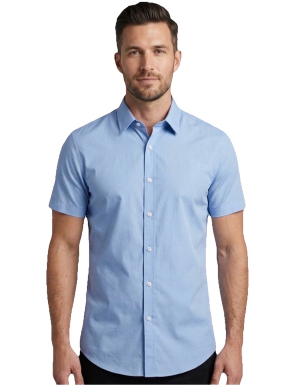 Hyden Yoo Men’s Blue Cotton Button Up Dress Shirt Size Small